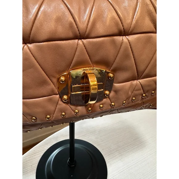 Miu Miu Brown Leather Shoulder Bag - Picture 4 of 15